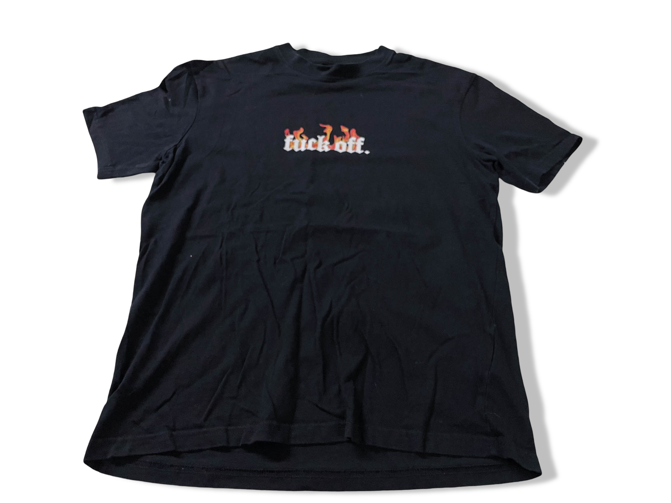 Vintage Men's Black Squad Graphics relaxed fit tees in XS|L27 W19| SKU 4128