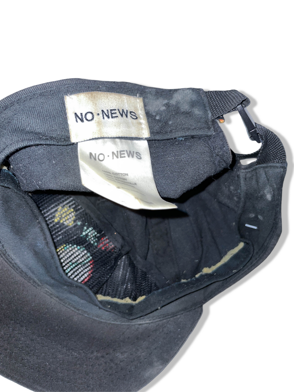 Vintage men's No News black baseball cap| SKU 4956