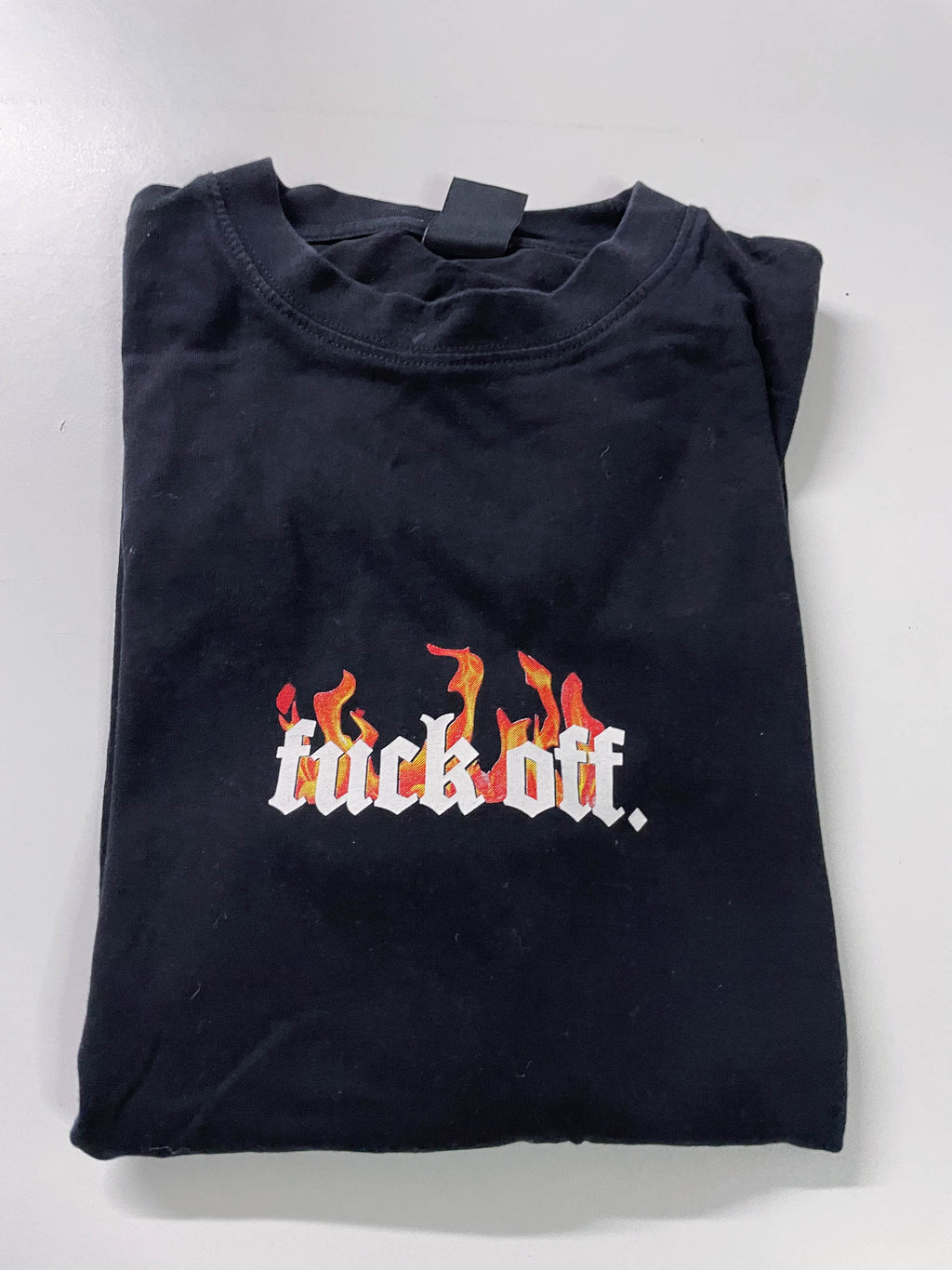 Vintage Men's Black Squad Graphics relaxed fit tees in XS|L27 W19| SKU 4128