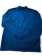 Vintage Men's Adidas 1/4 zip blue sweatshirt in L|L30 W 22|SKU 3884