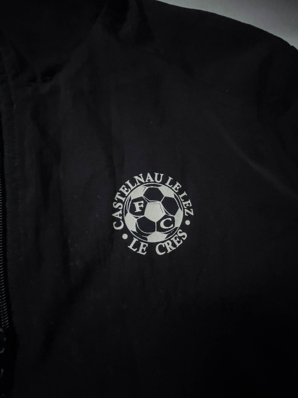 Vintage men's black Puma Castlenau Le nez Le cres full zip track top in M|L 31 W 23|SKU 3885