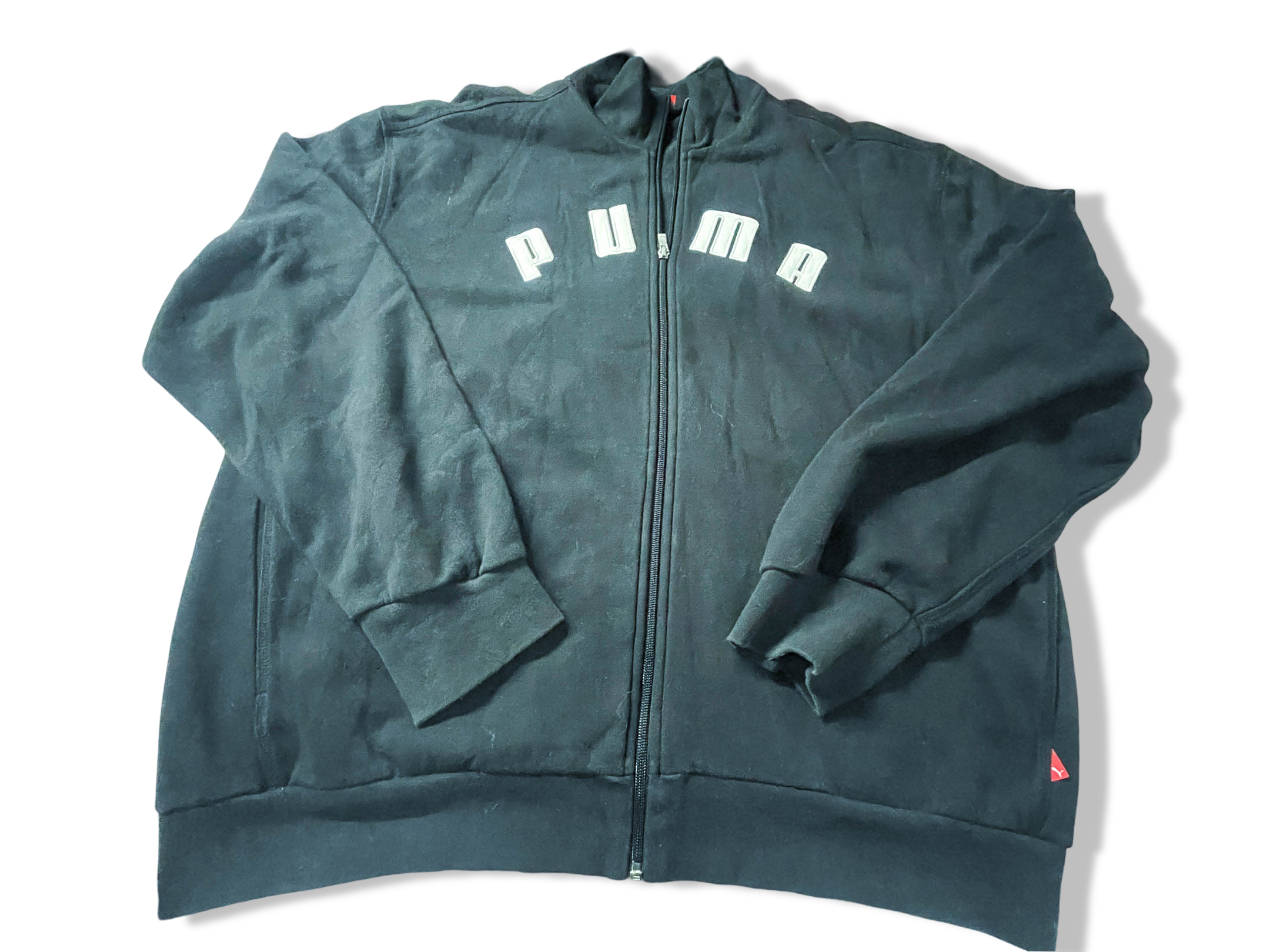 Vintage Men's Black Puma full zip high neck jacket in 2XL|L32W26|SKU 3889