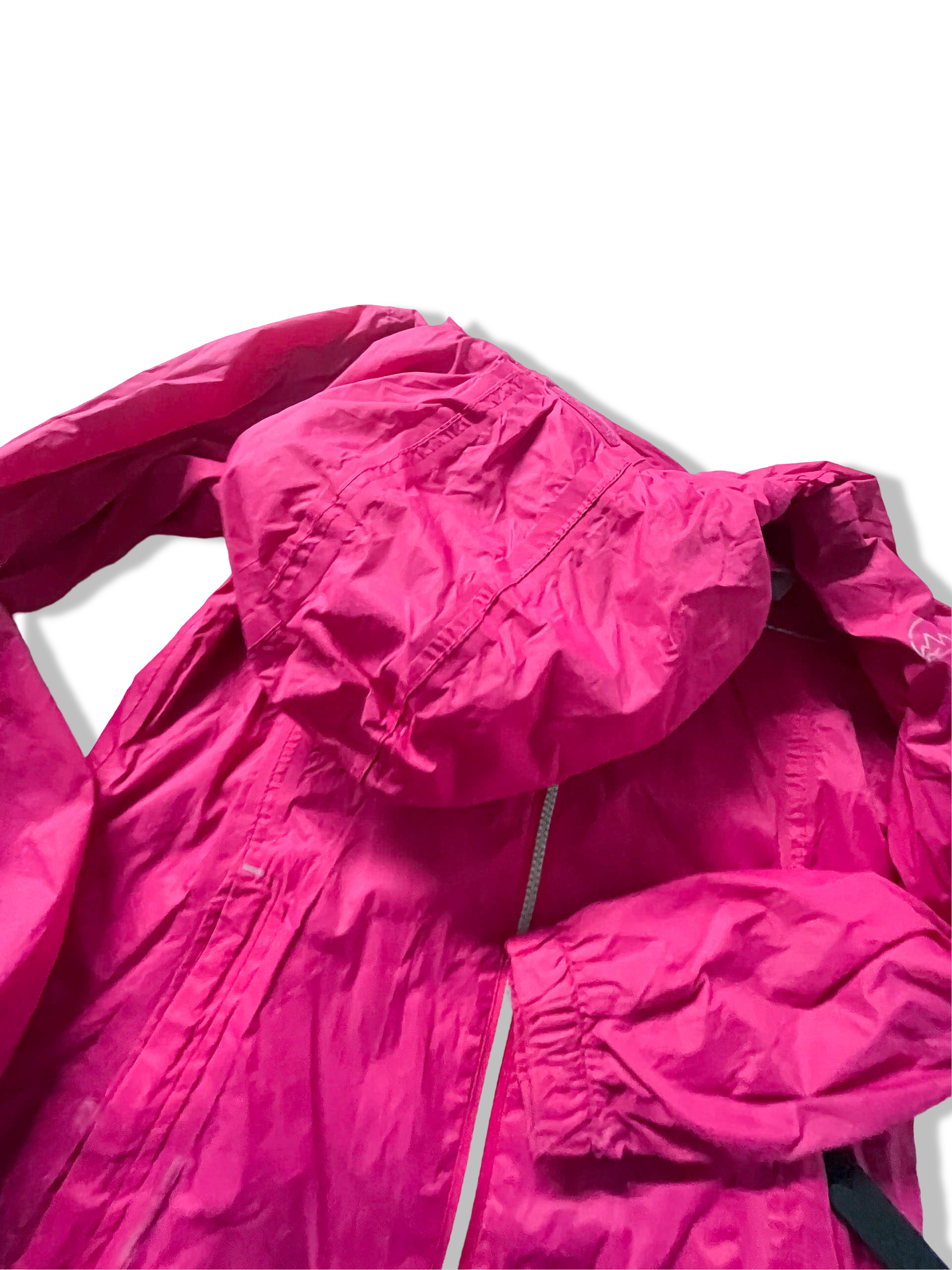 Vintage Women's Pink Regatta Great Outdoor full zip hoodie rain coat in size 11/12|L27W18