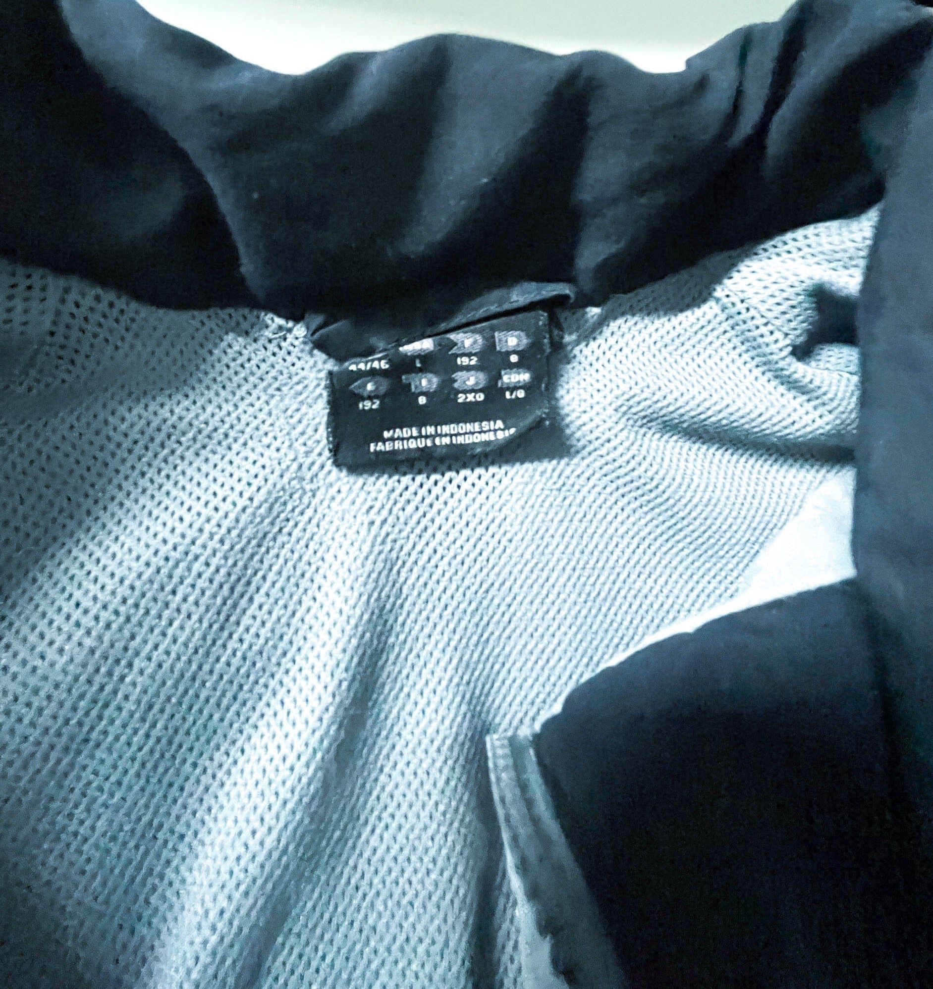 Vintage Men's Adidas Grey colorblock full zip track top in L made in Indonesia|L29W23|SKU 3894