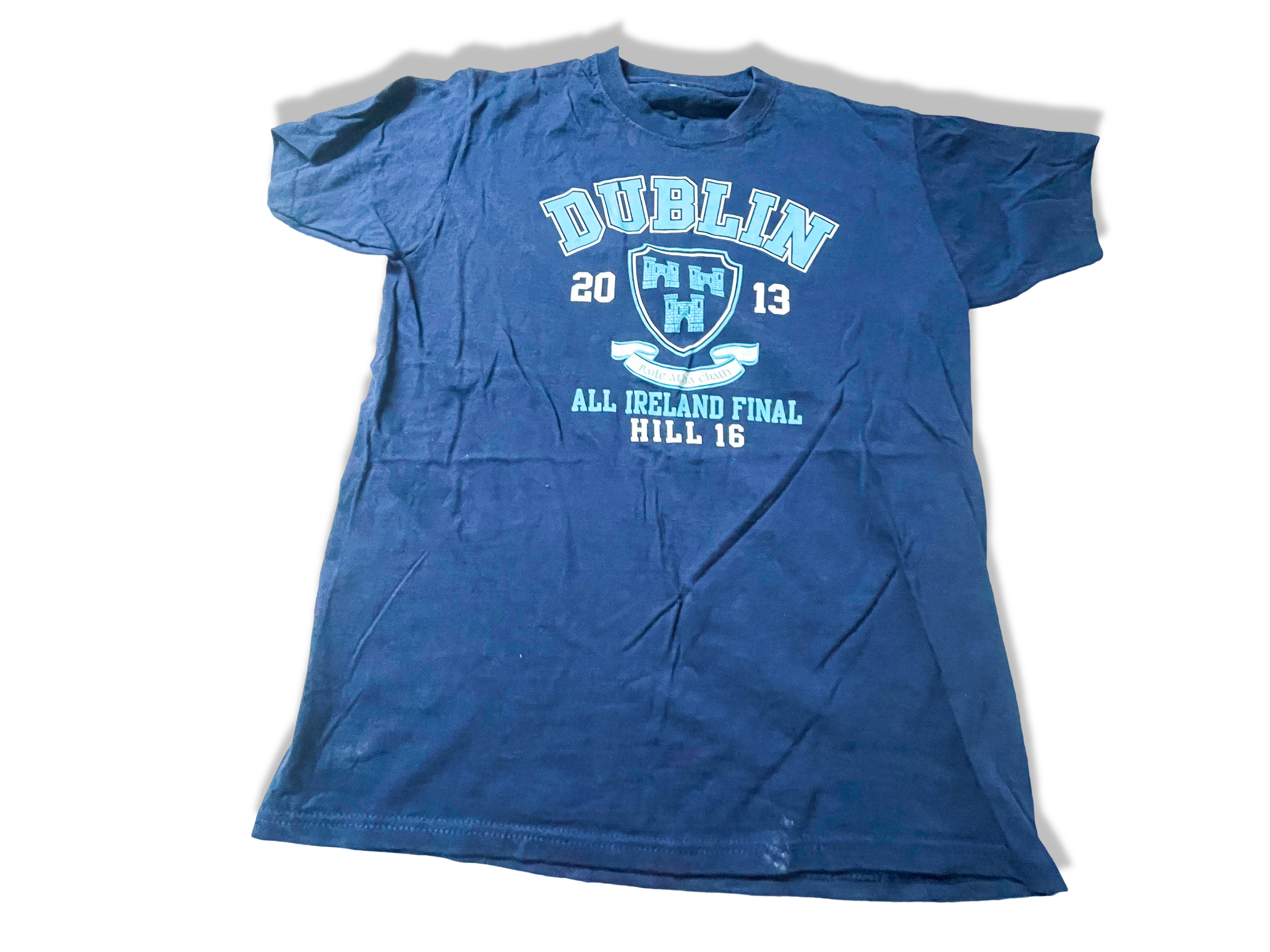 Vintage Dublin Ireland Graphics blue men's tees in M|L28W21|SKU 3902