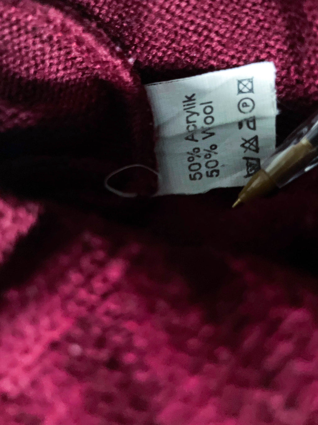 Vintage Lacoste sport wine men's V-neck sweatshirt in L|SKU 3905
