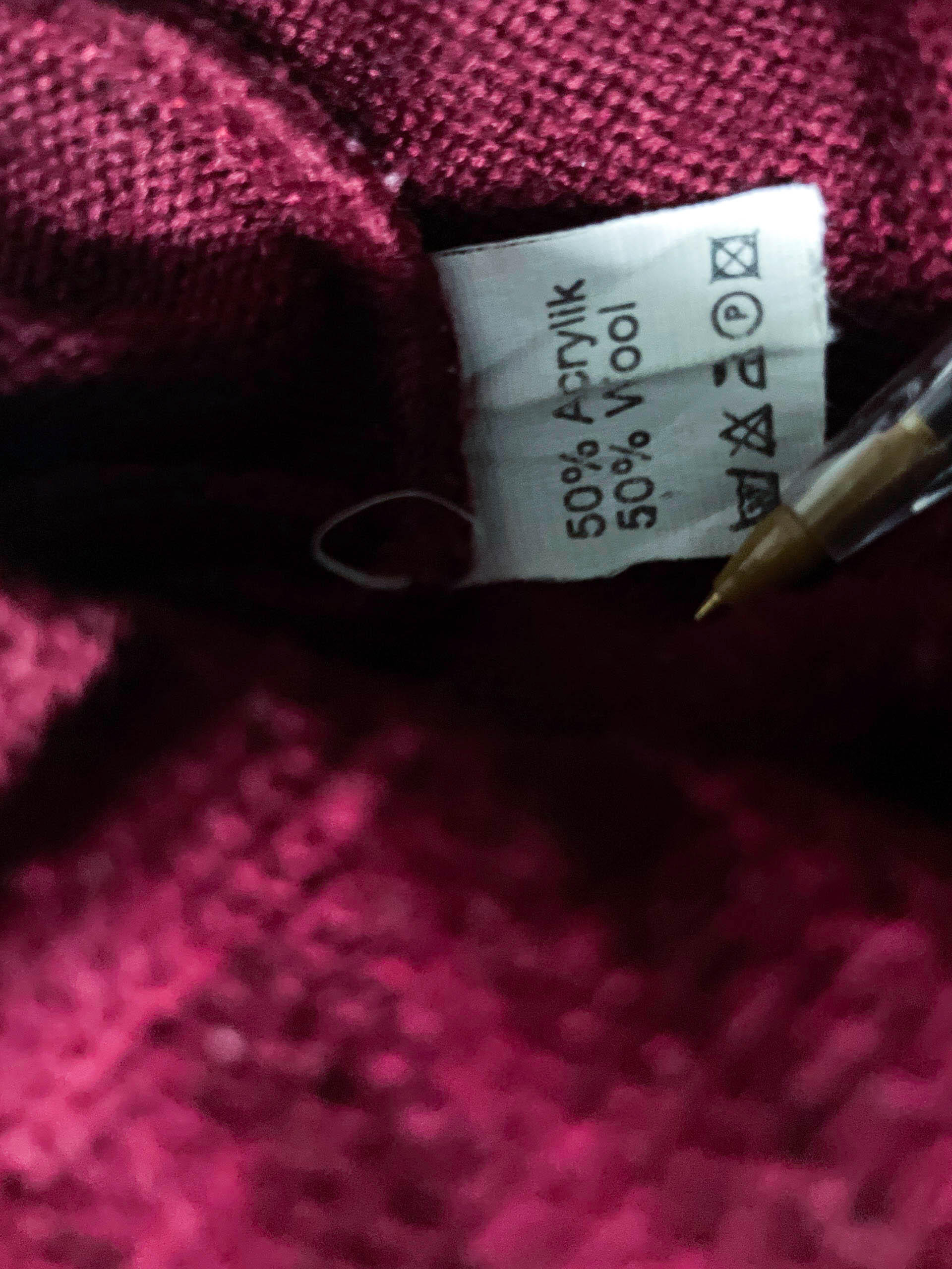 Vintage Lacoste sport wine men's V-neck sweatshirt in L|SKU 3905