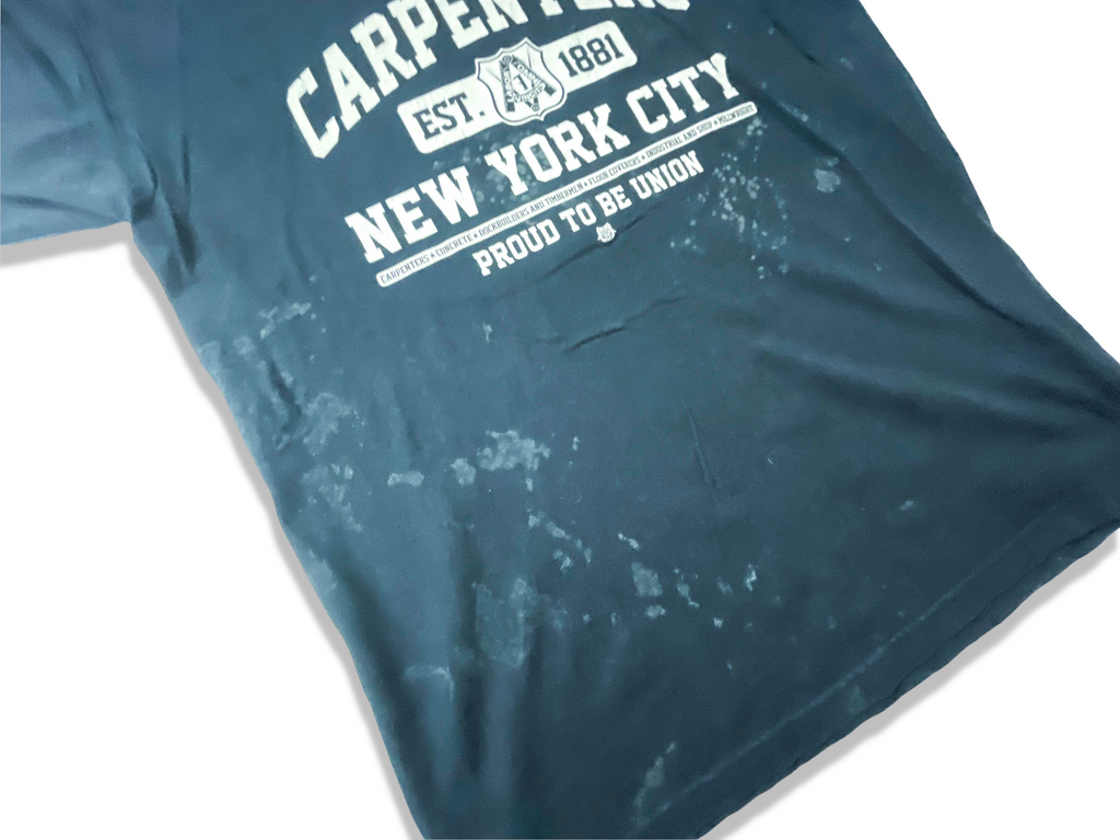 Vintage Black Carpenters New York city Graphics men's tees in M|L29W21|SKU 3906
