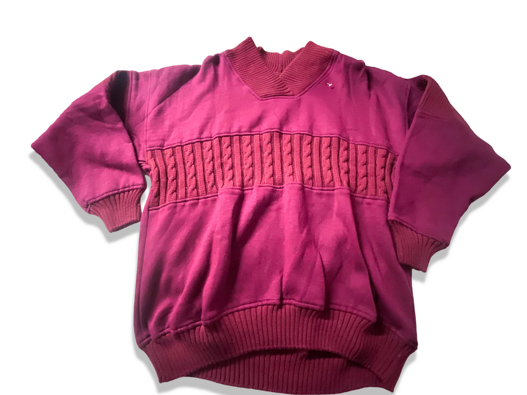 Vintage Wine Weekend Edition V-neck sweatshirt in M |L28 W22|SKU 3907