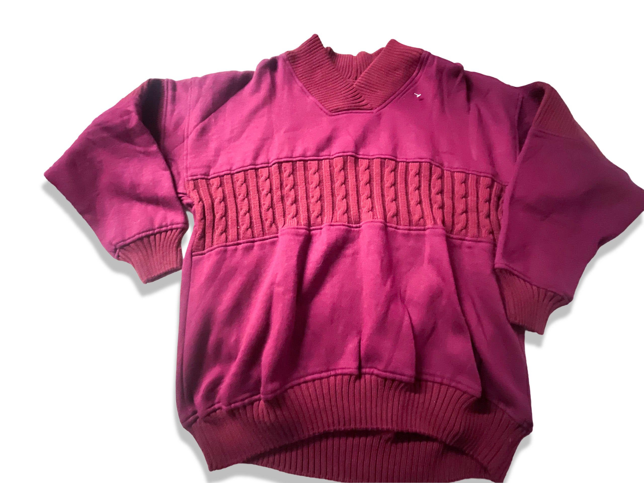 Vintage Wine Weekend Edition V-neck sweatshirt in M |L28 W22|SKU 3907