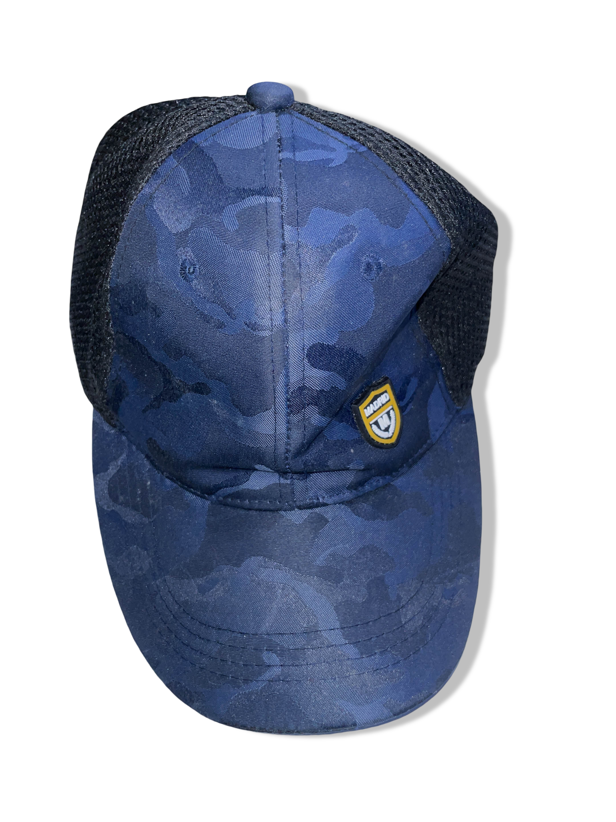 Vintage Madrid CXS blue camouflage trucker cap | SKU 4962