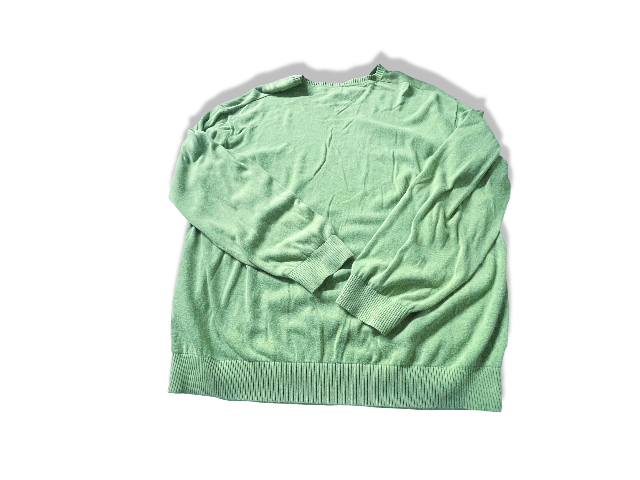 Vintage Green men's Tommy Hilfiger V-neck sweatshirt in 2XL|L29 W24|SKU 3912