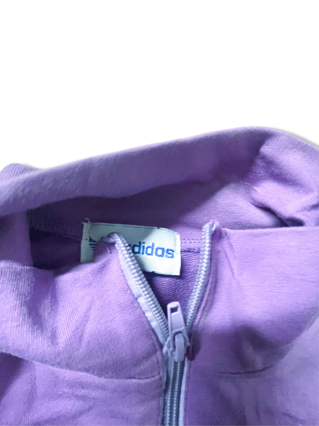 Vintage women's purple Adidas full zip high neck track top in M|L26 W17|SKU 3913