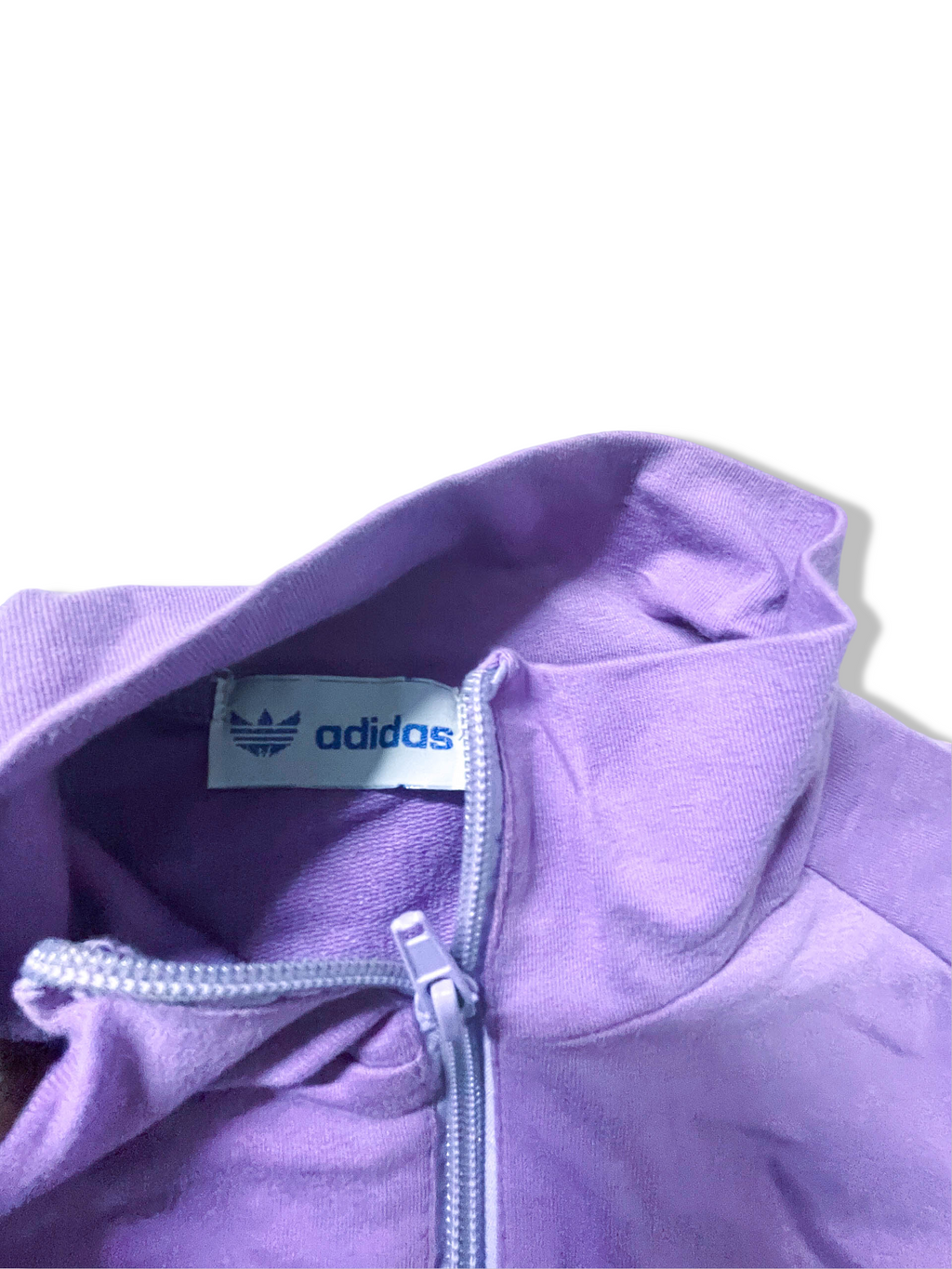 Vintage women's purple Adidas full zip high neck track top in M|L26 W17|SKU 3913
