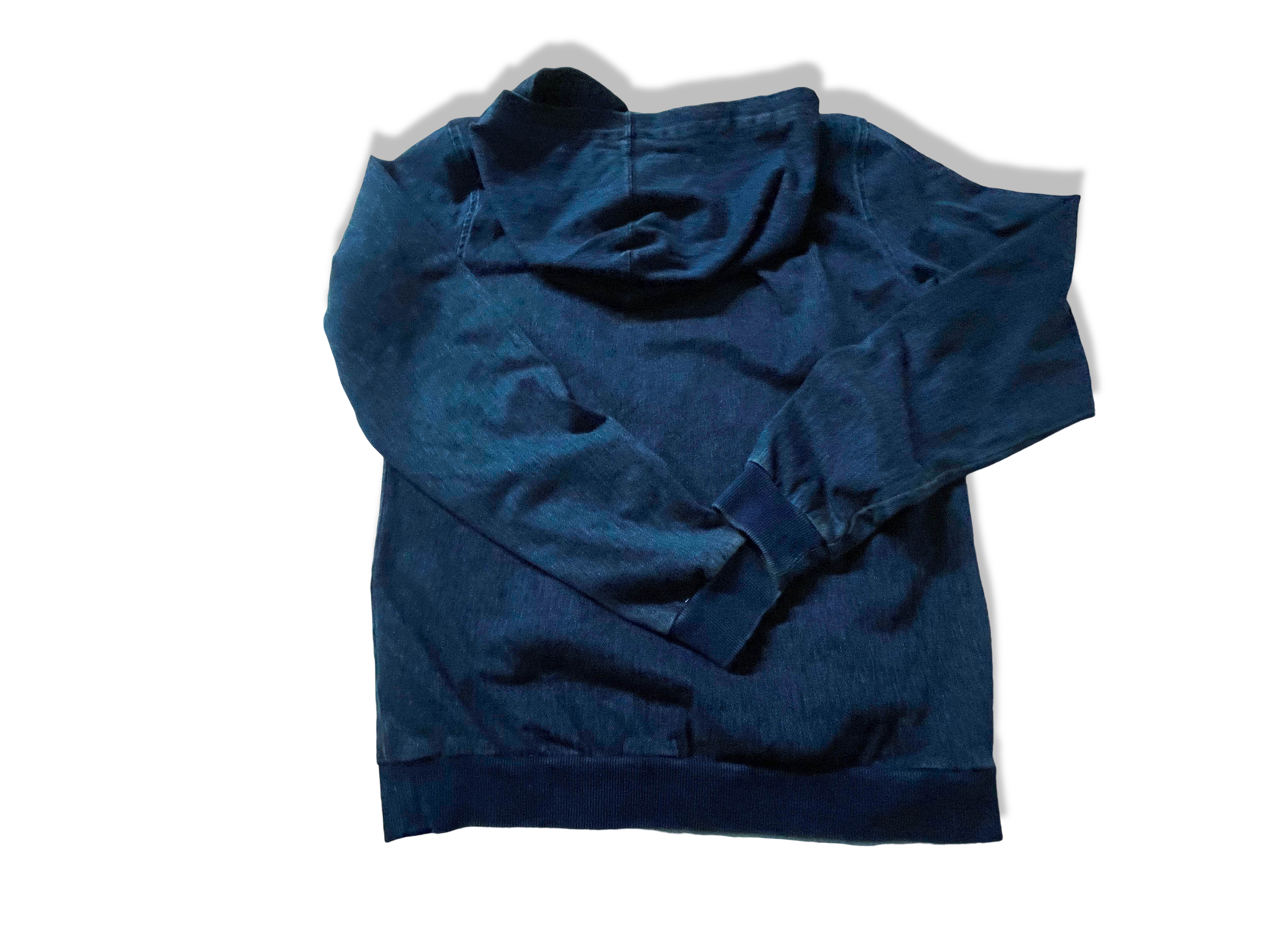 Zara Man Pullover blue denim hoodie in M|L25 W19|SKU 3917