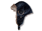 Vintage Thinsulate black quilted tropper fur hat | SKU 4344