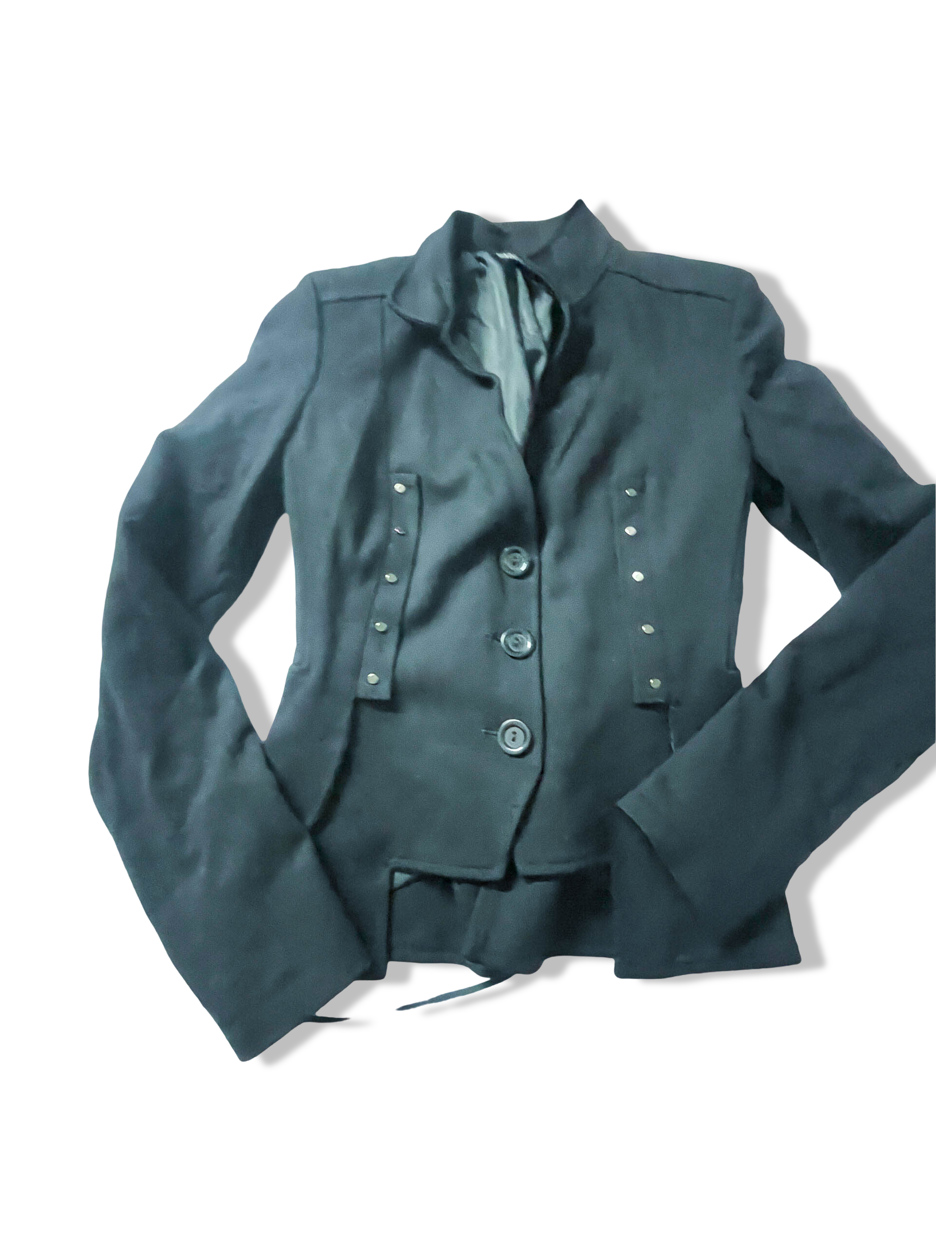 Vintage Black Women's Military blazer jacket in XS/S|L23 W 11