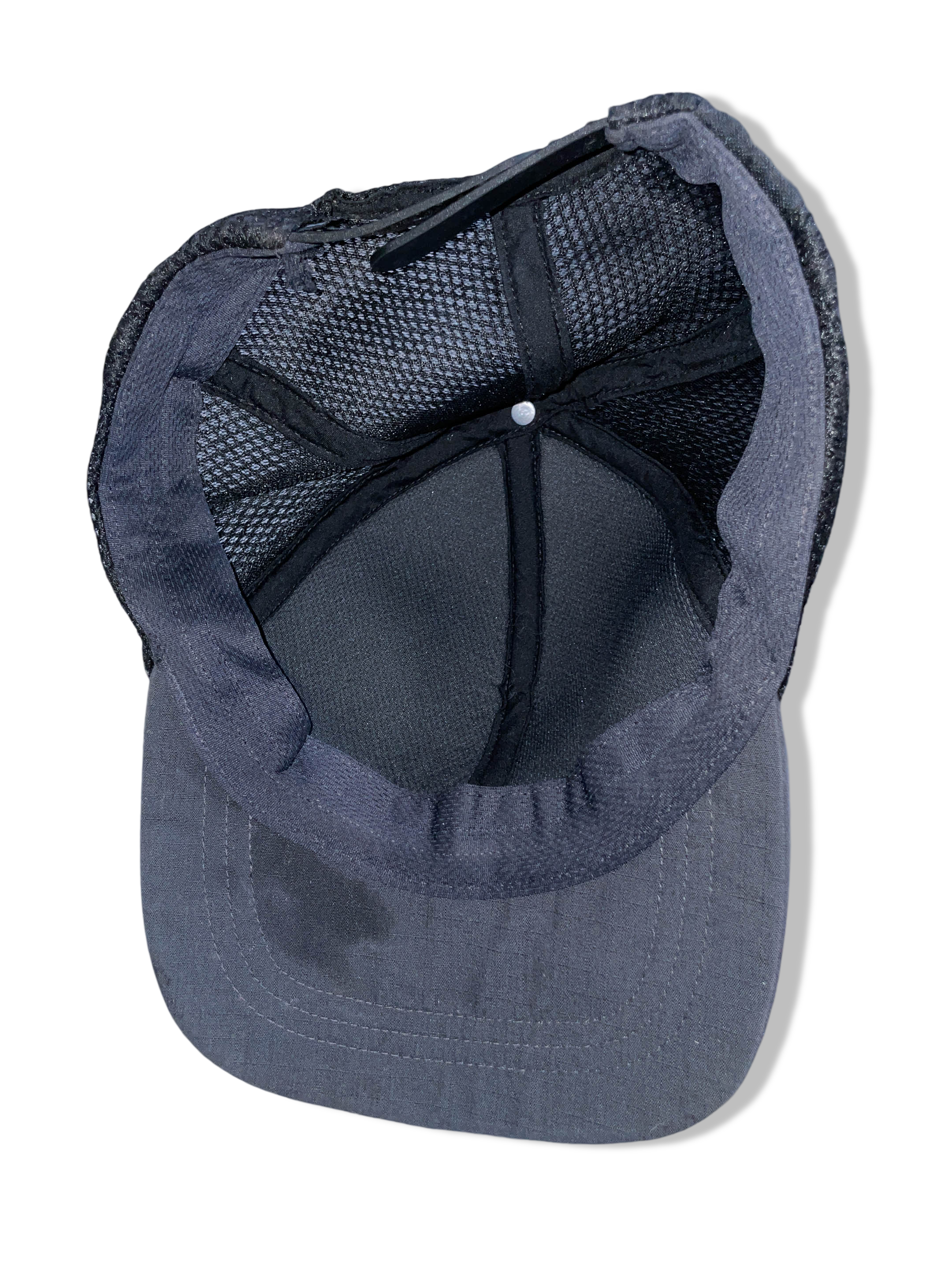 Vintage men's Travel never ends crest grey & black colourblock trucker cap| SKU 4963