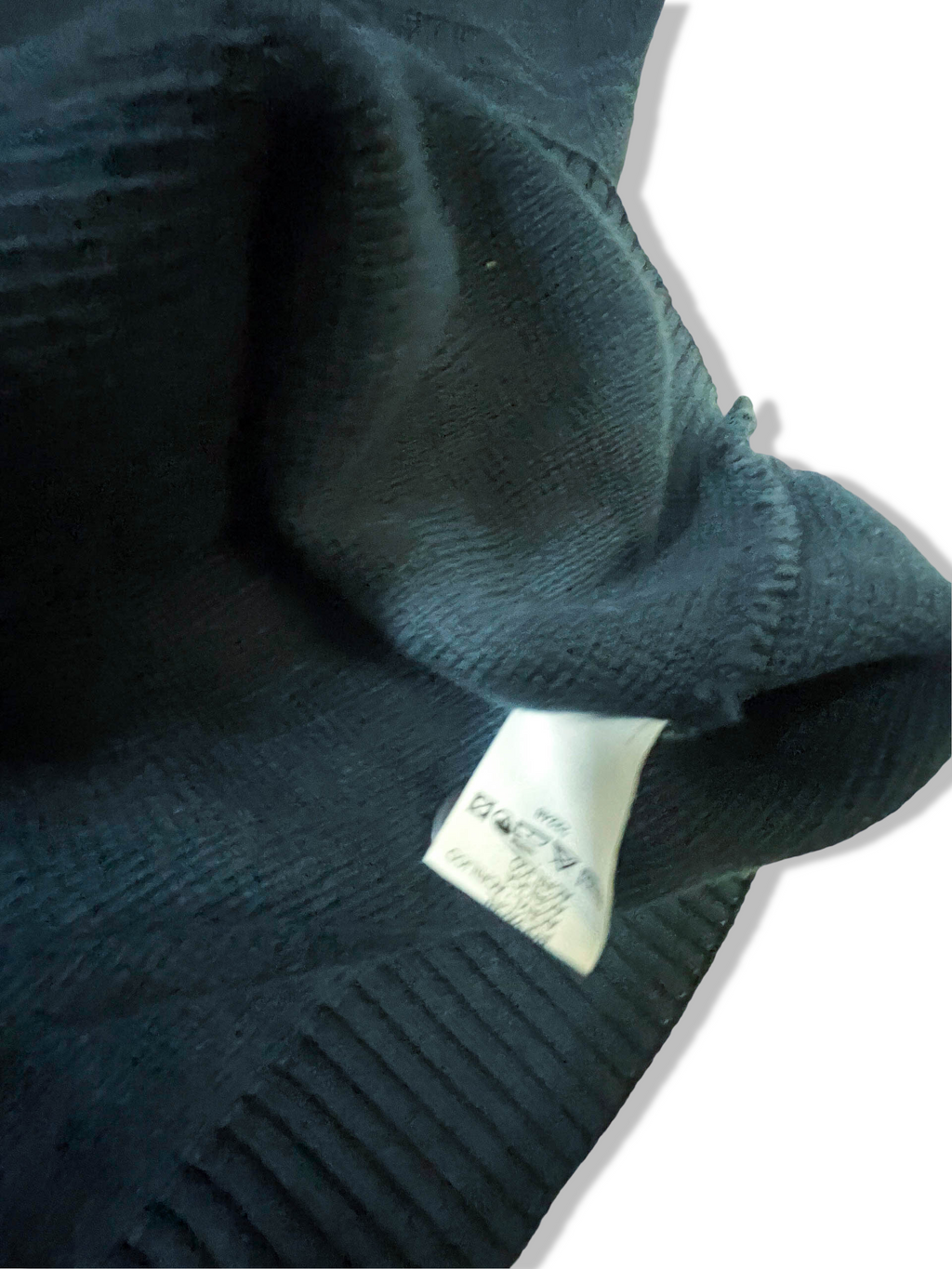 Vintage Golf Style men's blue chunky knitted button up V-neck Cardigan in L|L28W25|SKU 3924