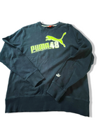 Vintage men's Navy  Puma 48 Graphics crew neck sweatshirt in M|SKU 3925