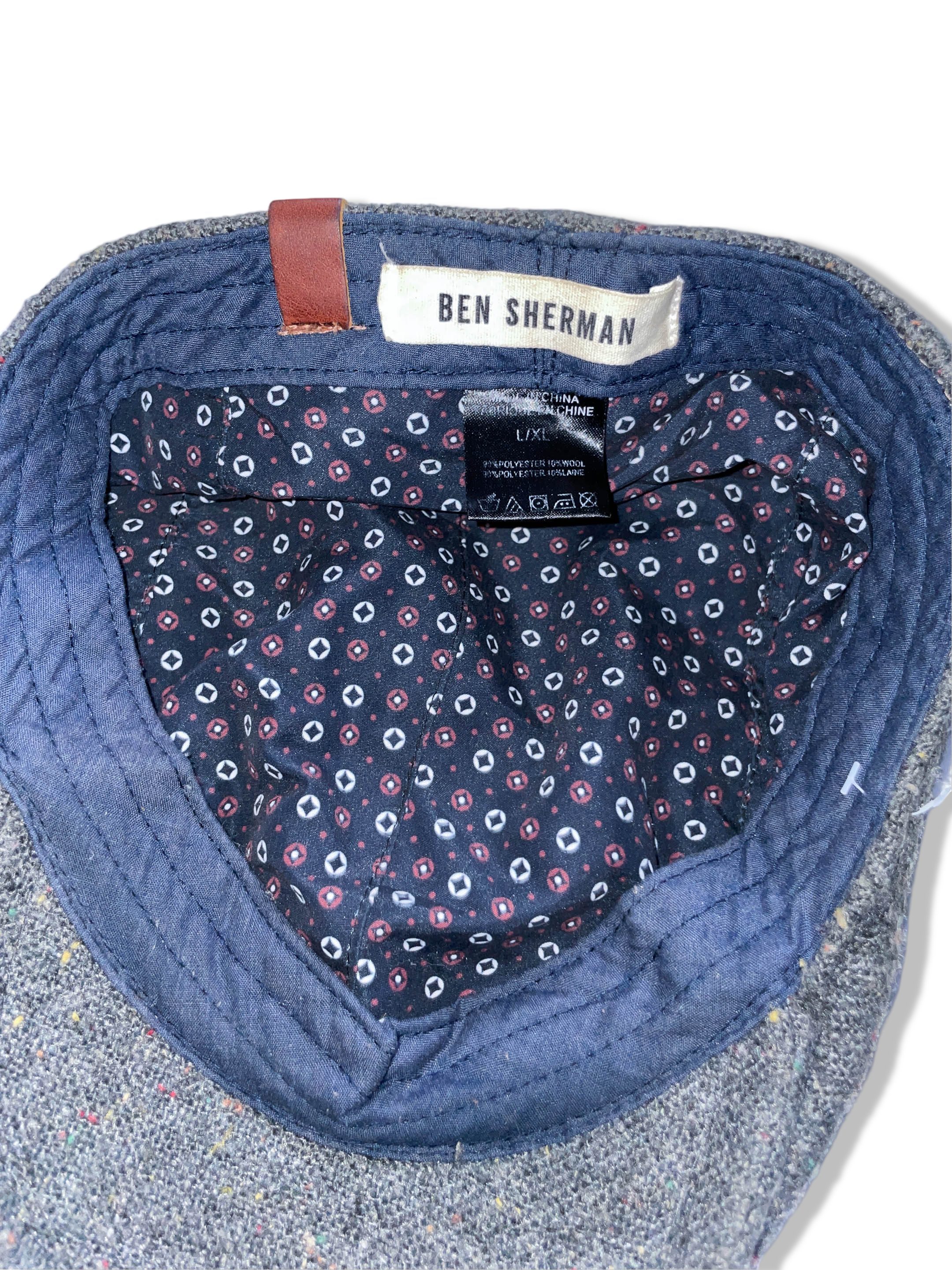 Vintage men's Ben Sherman grey wool flat cap | SKU 4964