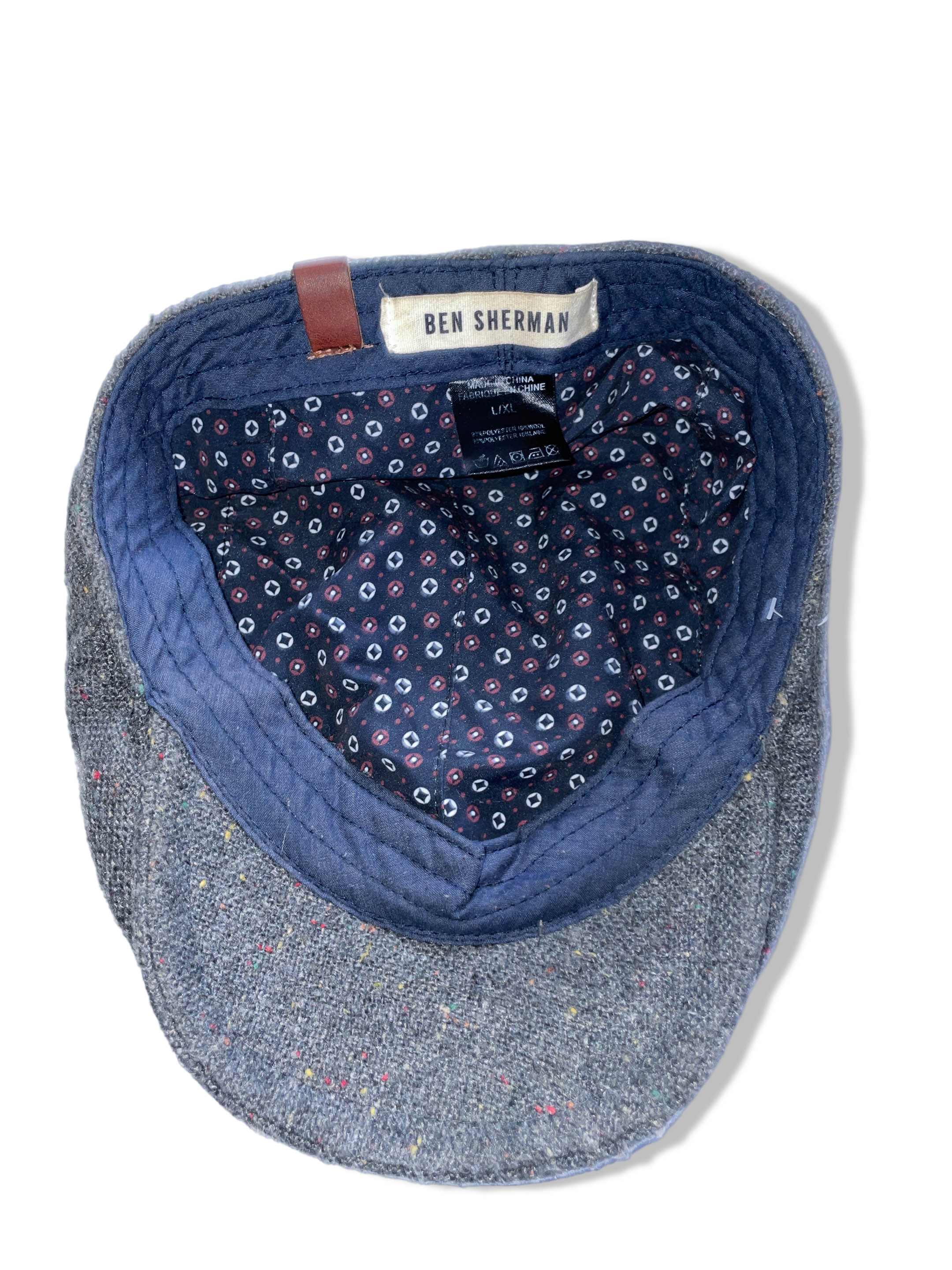 Vintage men's Ben Sherman grey wool flat cap | SKU 4964