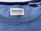 Vintage Men's Timberland 90's blue crew neck sweatshirt in M|L28 W19| SKU 4133