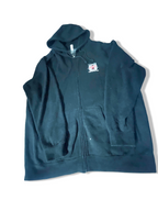 Vintage Independent Men's oversize grey full zip hoodie in XL|L32 W28|SKU 3934