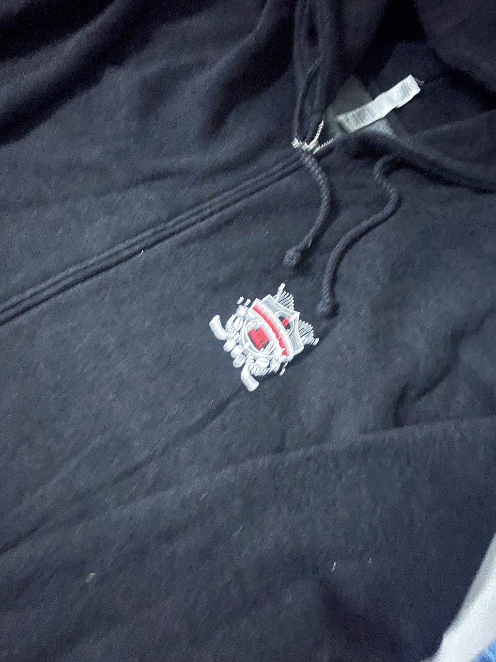 Vintage Independent Men's oversize grey full zip hoodie in XL|L32 W28|SKU 3934