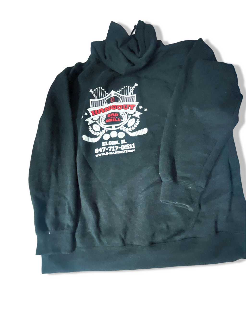 Vintage Independent Men's oversize grey full zip hoodie in XL|L32 W28|SKU 3934