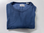 Vintage Men's Timberland 90's blue crew neck sweatshirt in M|L28 W19| SKU 4133