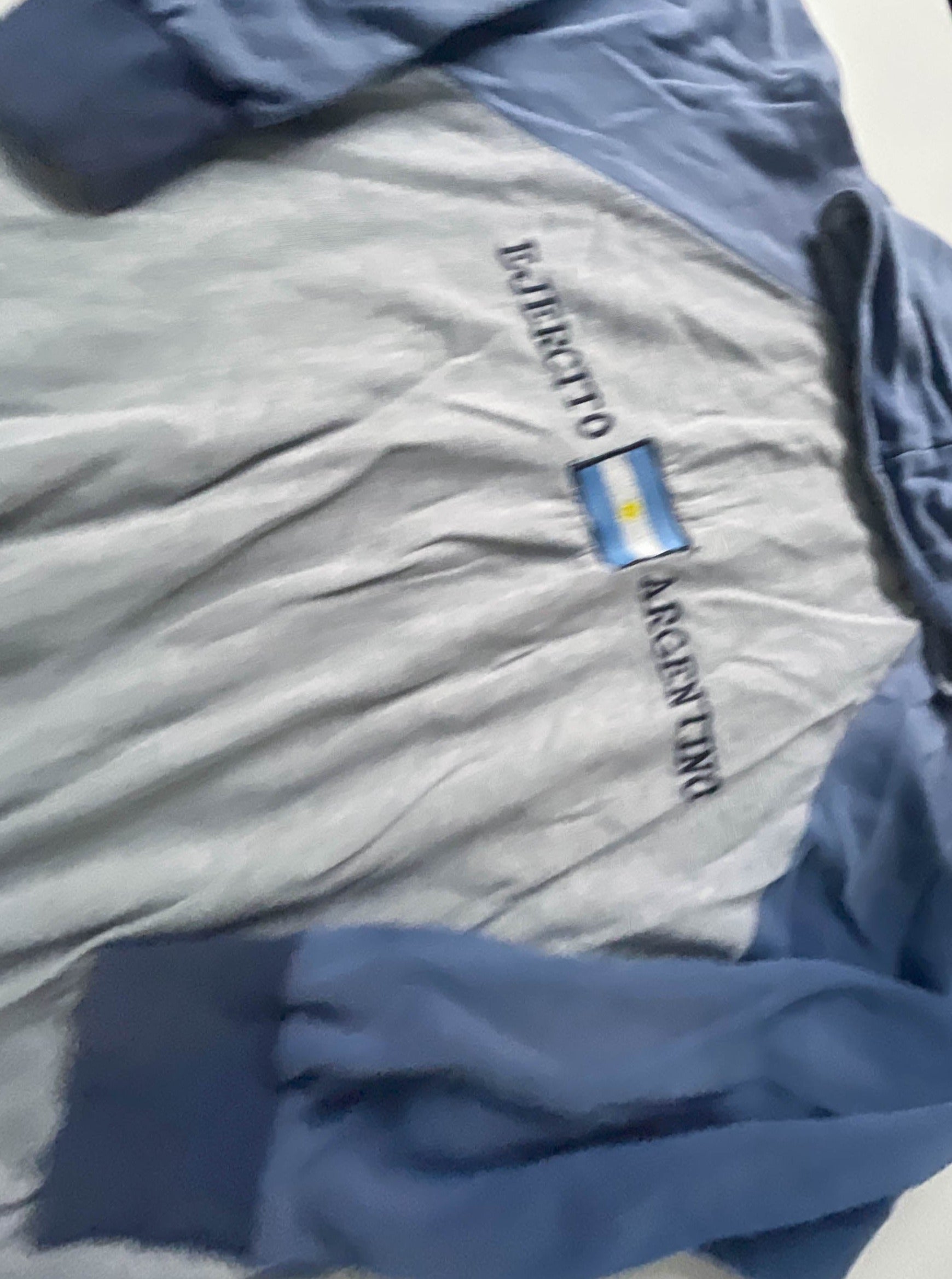 Vintage Argentina Grey colorblock hoodie in M|L25 W22|SKU 3936