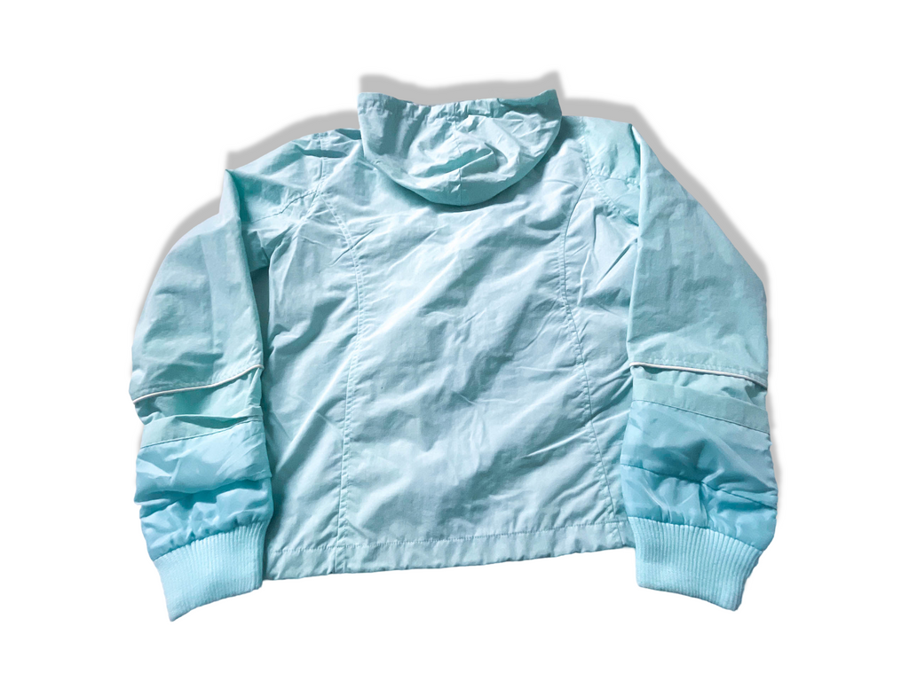 Vintage FRN by Fransa Women's Turquoise full zip polyester hoodie in M|L25W20|SKU 3938