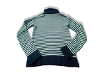 Vintage Women's Navy stripe Juicy Couture turtle neck cardigan in M|L26 W17|SKU 3941