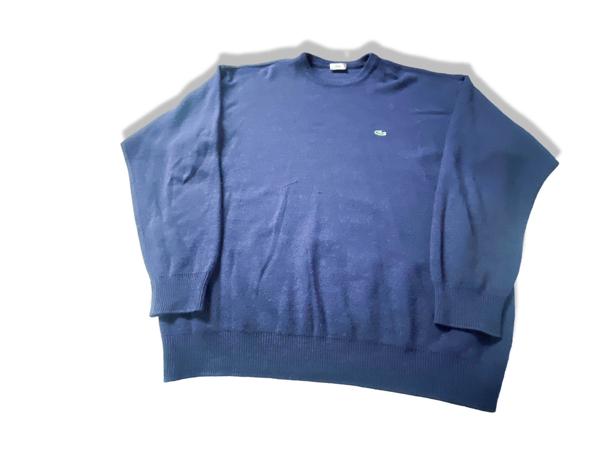 Vintage Lacoste Navy blue crew neck sweatshirt in L|L28 W26| SKU 3947