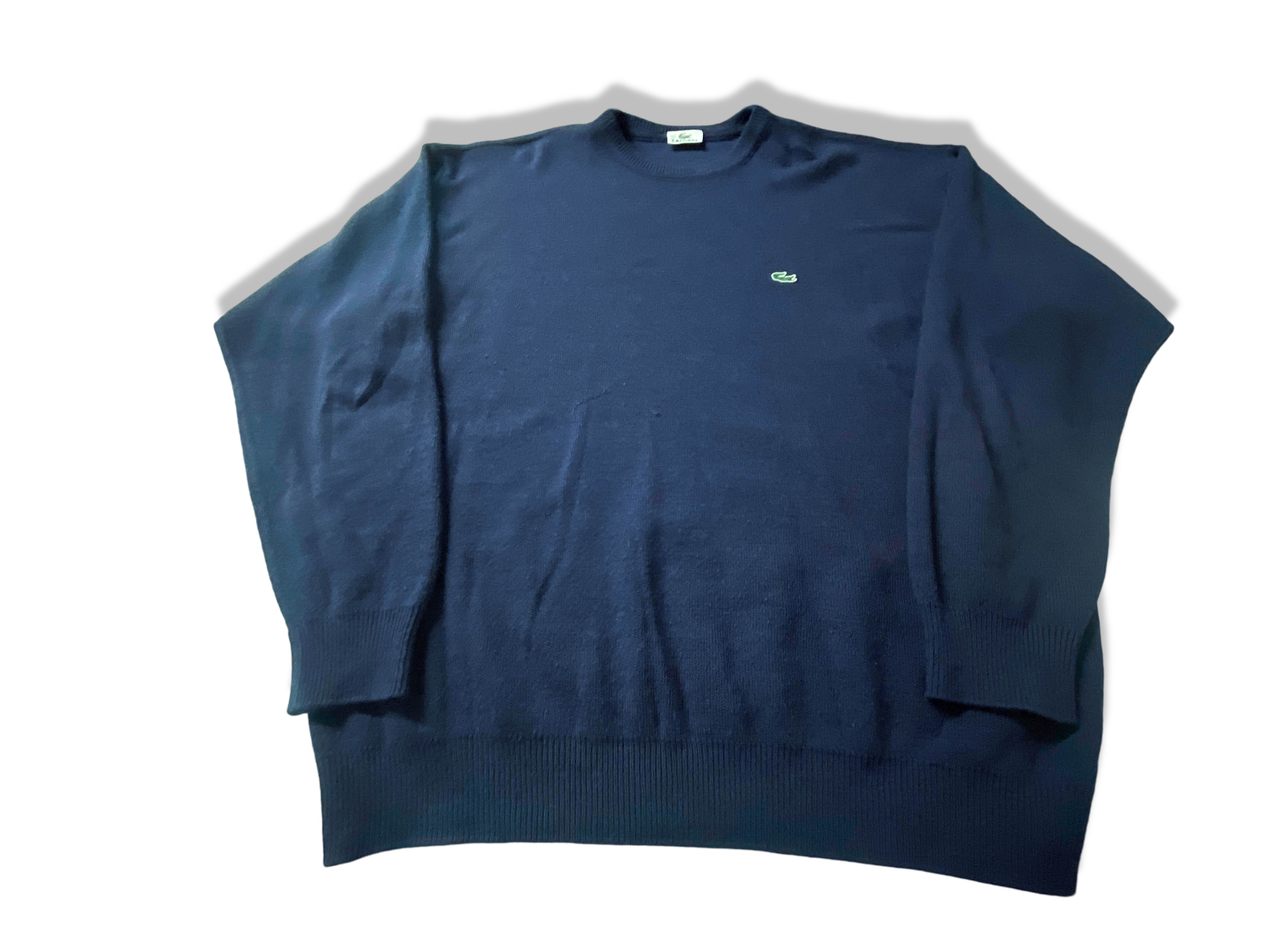 Vintage Lacoste Navy blue crew neck sweatshirt in L|L28 W26| SKU 3947