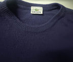 Vintage Lacoste Navy blue crew neck sweatshirt in L|L28 W26| SKU 3947