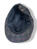 Vintage grey checkered men's flat cap| SKU 4968