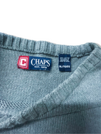 Vintage Men's Chaps 90's grey crew neck sweatshirt in XL|L30 W28|SKU 3948