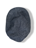 Vintage Statewear grey herringbone flat cap| SKU 4969