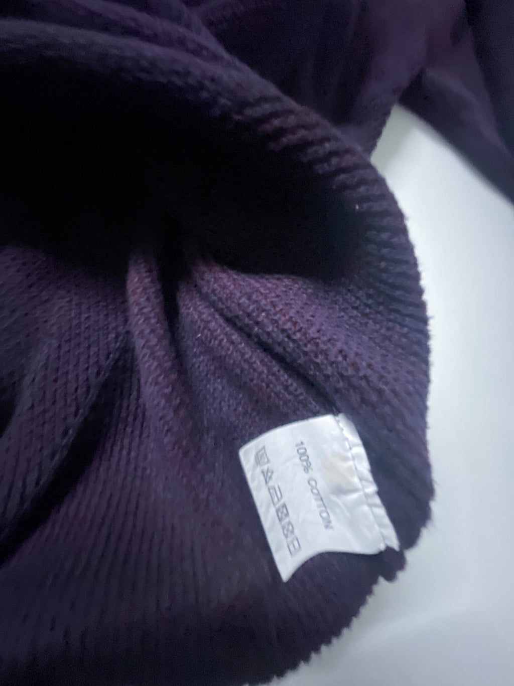 Vintage Tricot Denim men's 1/4 zip high neck burgundy sweatshirt in L|L29 W24|SKU 3953