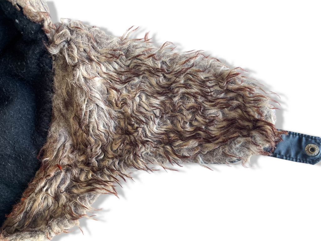 Vintage Thinsulate black quilted tropper fur hat | SKU 4344