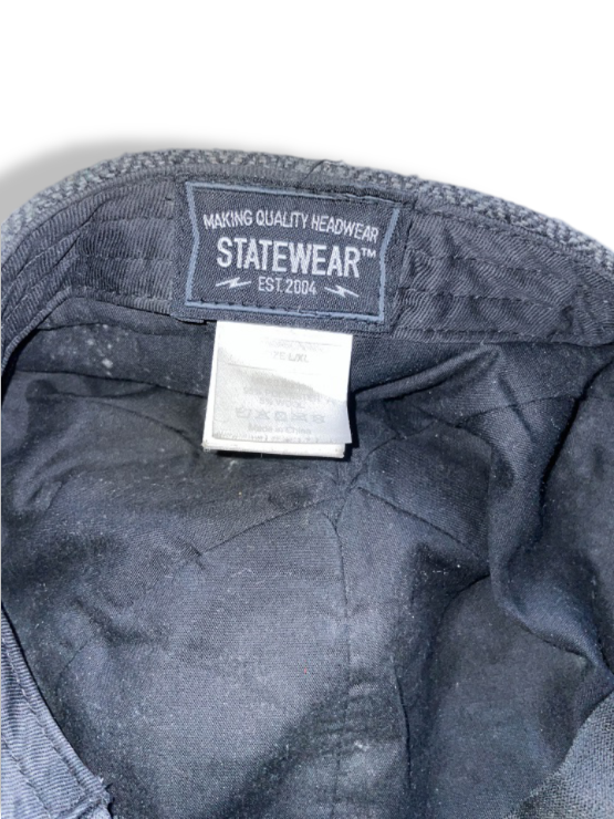 Vintage Statewear grey herringbone flat cap| SKU 4969