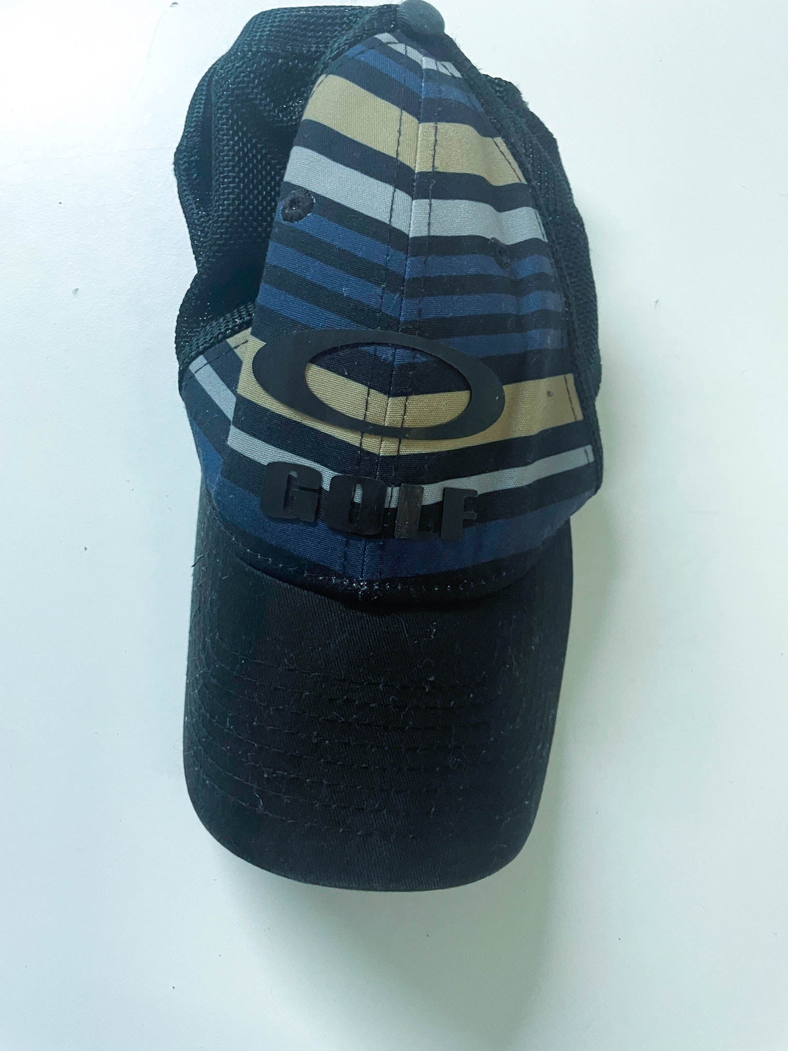 Vintage Black stripe New Era 9forty Oakley golf tucker cap made in china| SKU 3957| One size