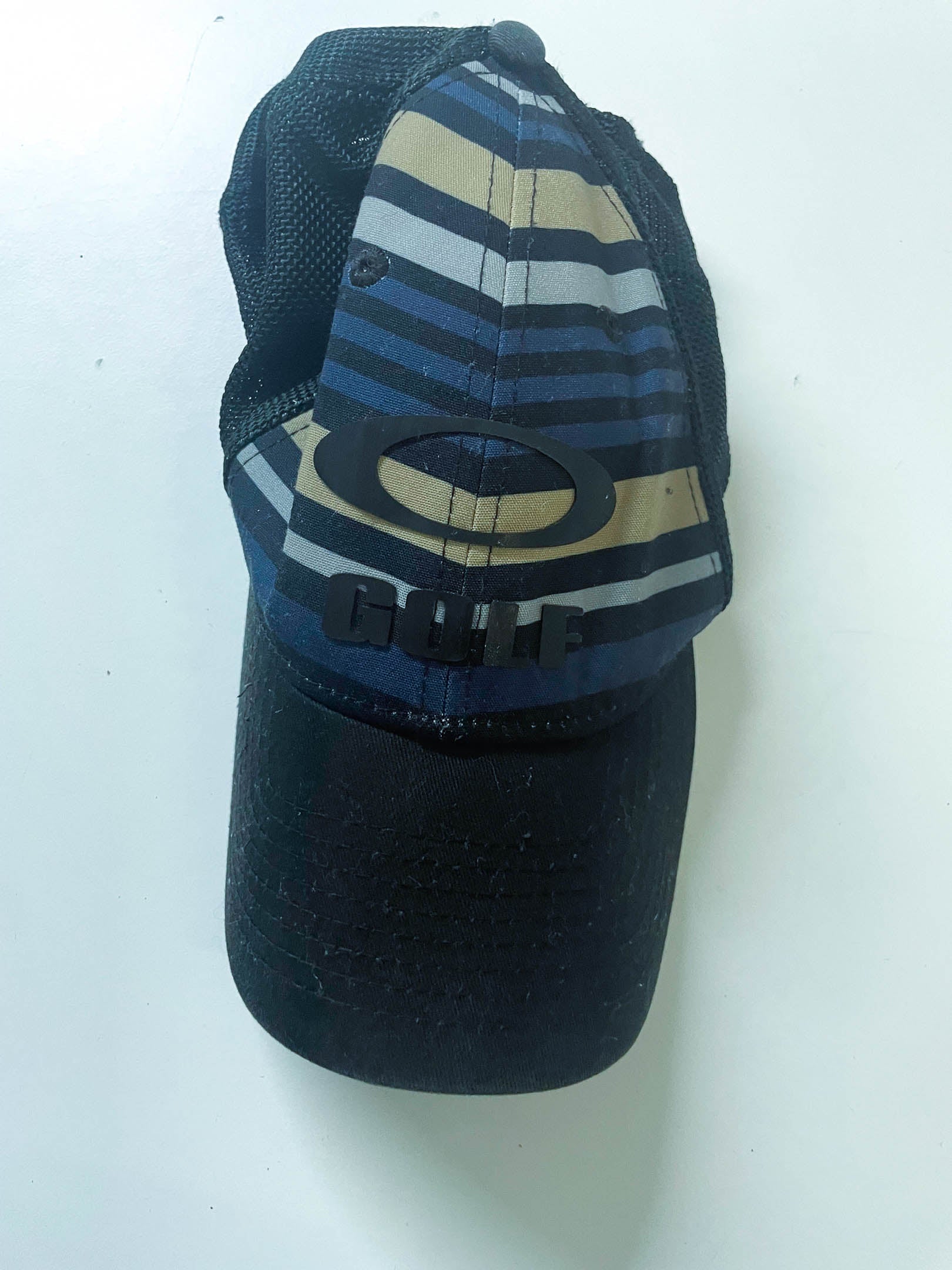 Vintage Black stripe New Era 9forty Oakley golf tucker cap made in china| SKU 3957| One size