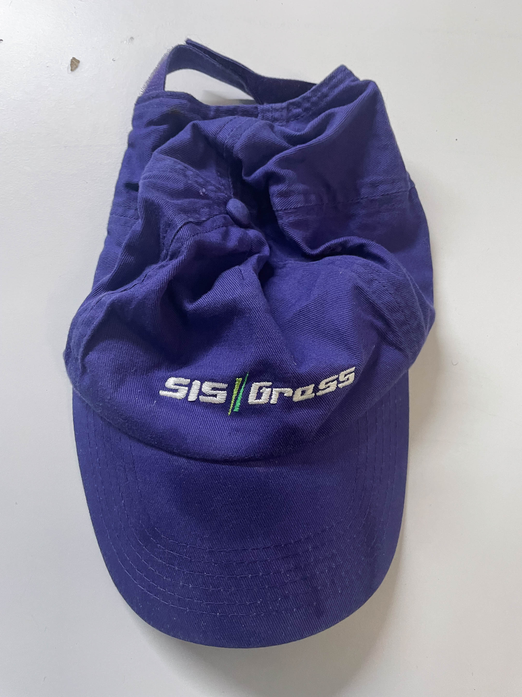 Vintage women's purple Beechfield original baseball cap with Sis Grass print|SKU 3958