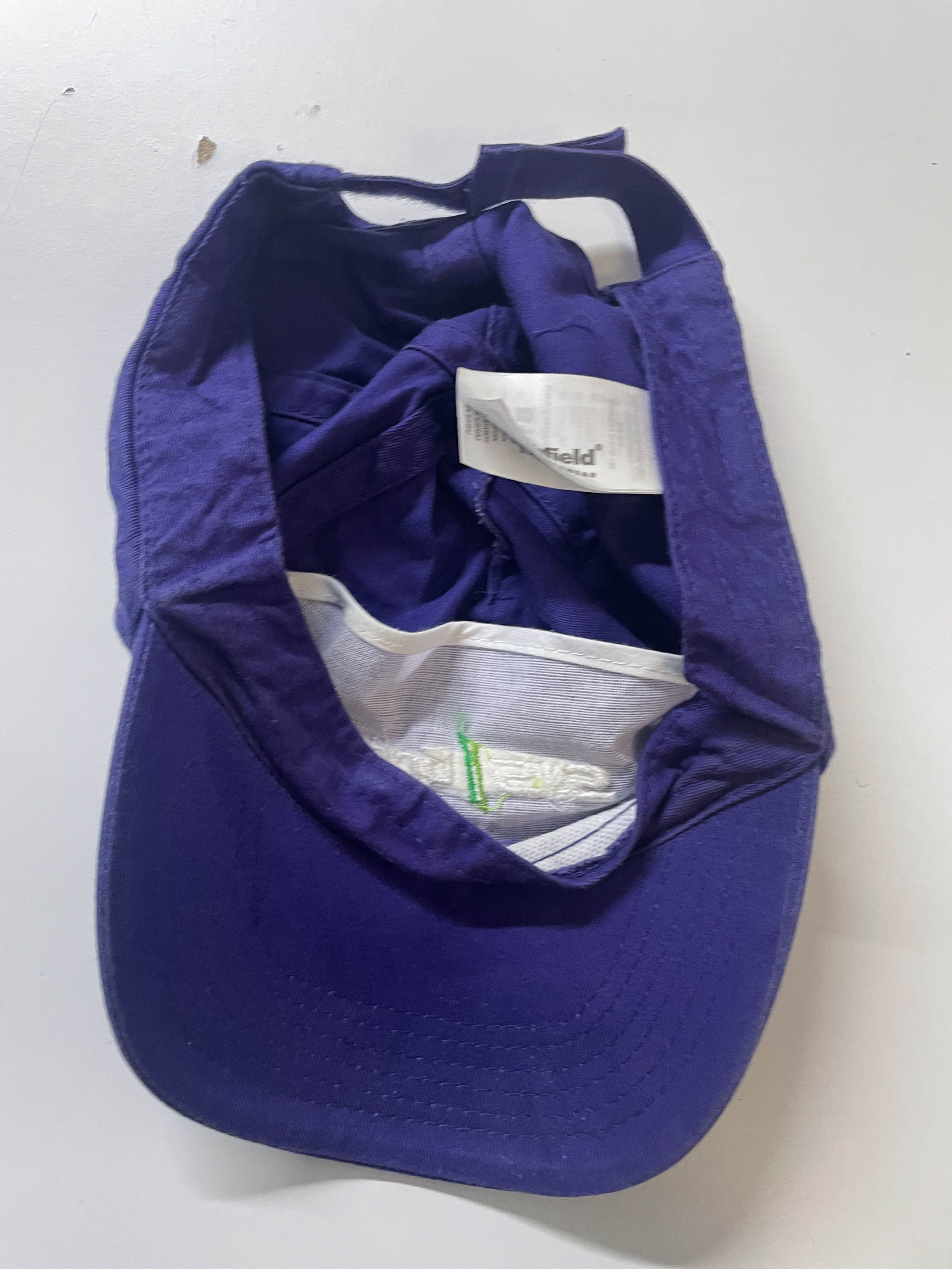Vintage women's purple Beechfield original baseball cap with Sis Grass print|SKU 3958