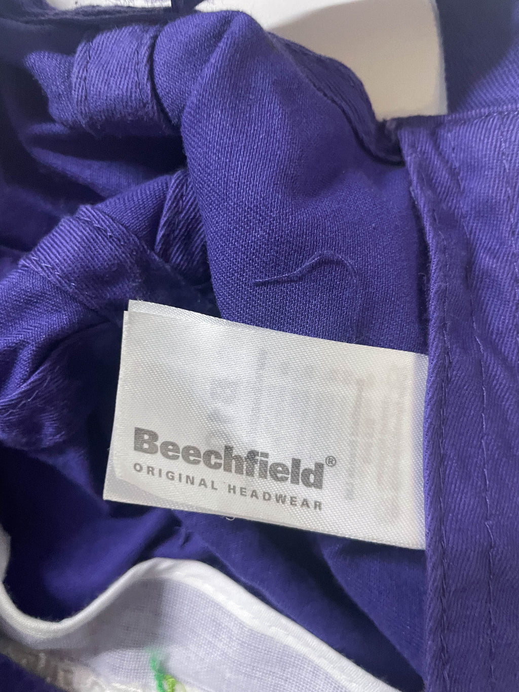 Vintage women's purple Beechfield original baseball cap with Sis Grass print|SKU 3958