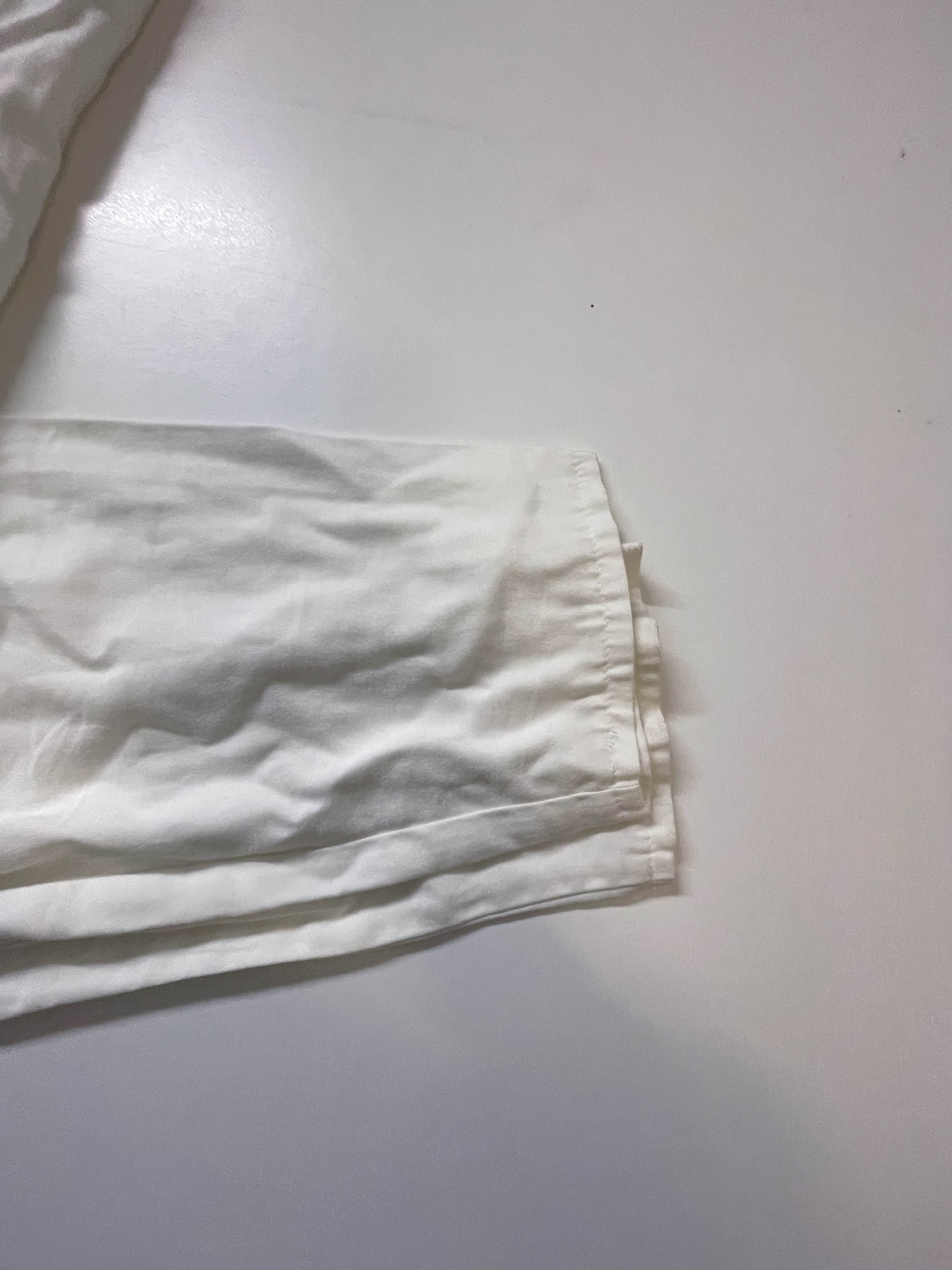 Vintage women's white wide leg trouser size 38|L27 W26| SKU 3961