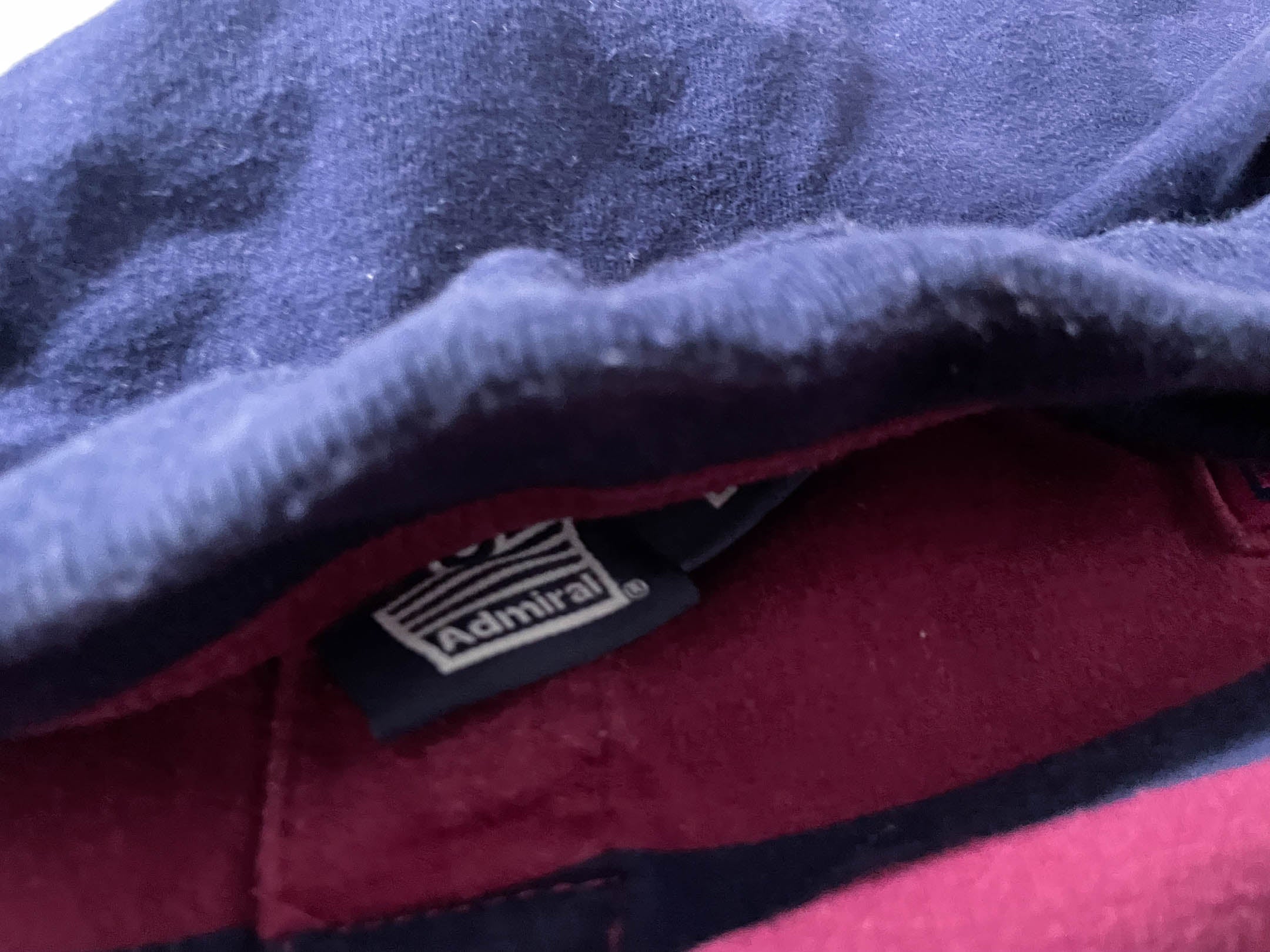 Vintage Men's Admiral Purple stripe polo shirt in L|L28 W20| SKU 4136